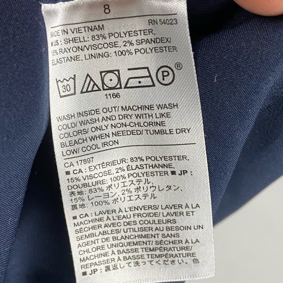 Skirt Striped Banana republic Navy Blue and White size 8 - Picture 8 of 9